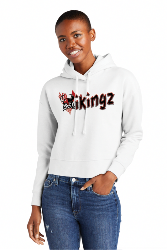 Vikingz Football Women's Personalized Crop Hoodie