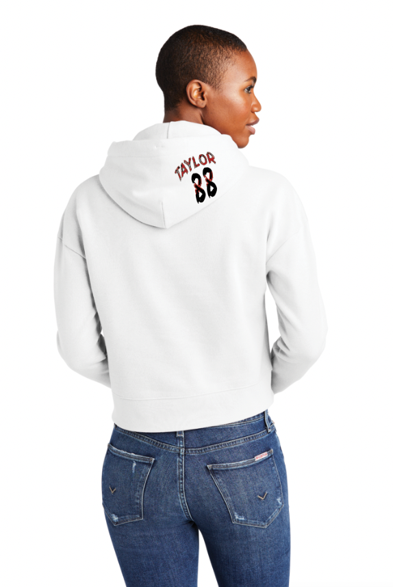 Vikingz Football Women's Personalized Crop Hoodie