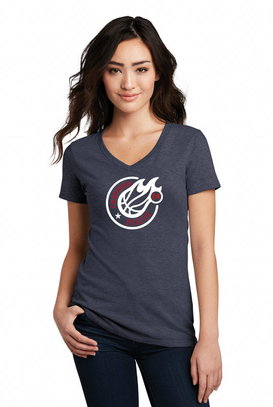 McClintock Chargers Basketball Mom V-Neck T-Shirt