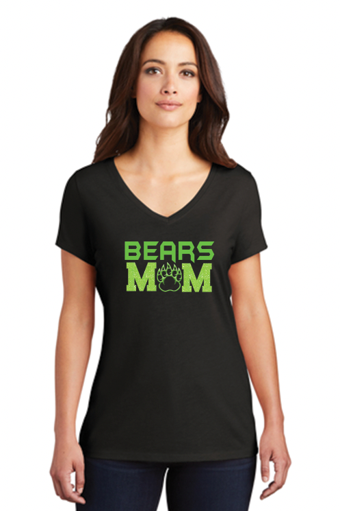 Chandler Bears Women’s Glitter V-Neck T-shirt