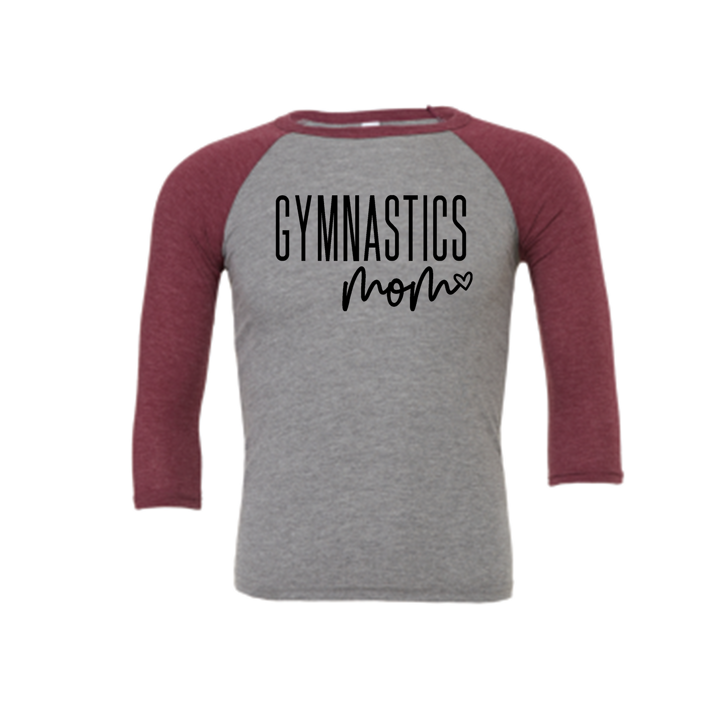 Gymnastics Mom Raglan Baseball Tee